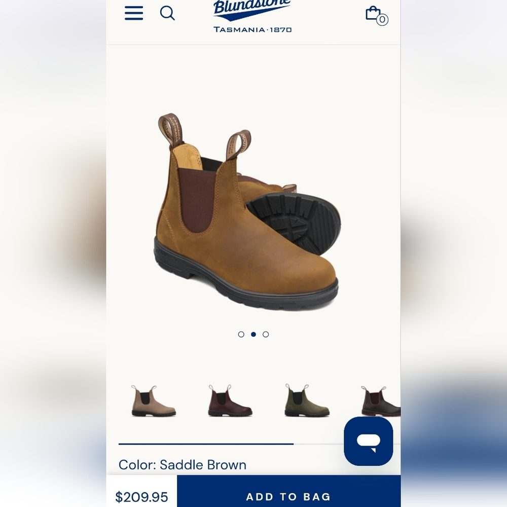 Blundstone 562 Saddle Brown New In Box W7.5